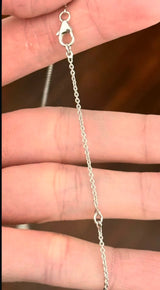 White Gold Emerald Cut Lab Diamond Necklace