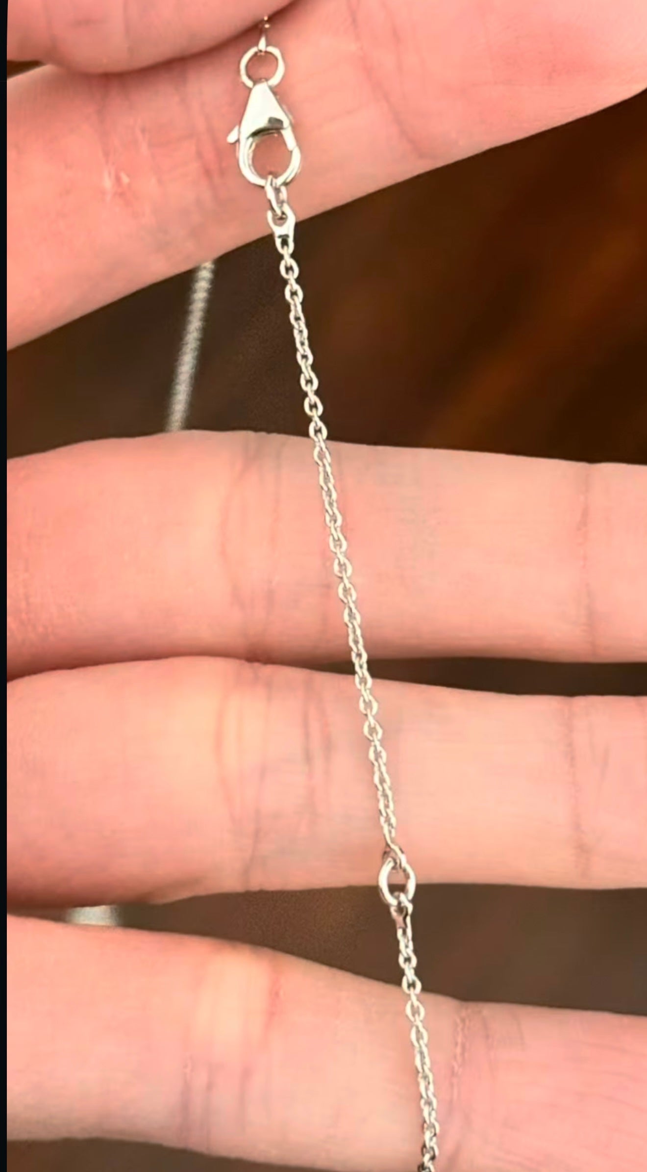 White Gold Emerald Cut Lab Diamond Necklace