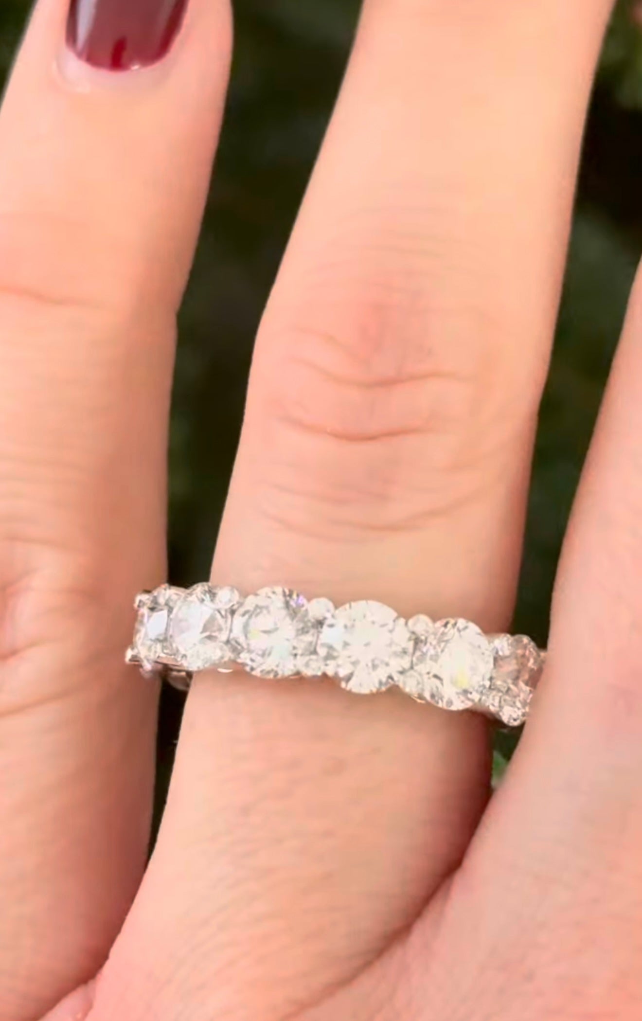 White Gold 7.21ct Lab Diamond Eternity Band