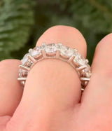 White Gold 7.21ct Lab Diamond Eternity Band