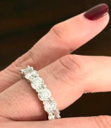 White Gold 7.21ct Lab Diamond Eternity Band
