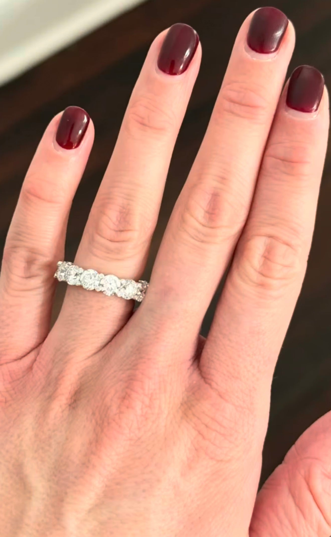 White Gold 7.21ct Lab Diamond Eternity Band