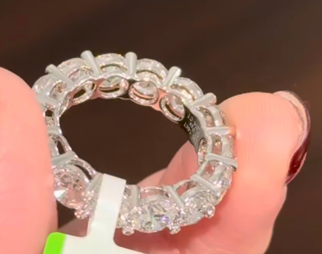 White Gold 7.21ct Lab Diamond Eternity Band