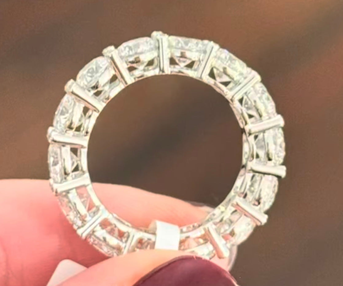 White Gold 7.21ct Lab Diamond Eternity Band