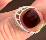 White Gold Pink & White Lab Diamond Ring