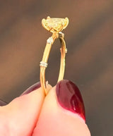 Yellow Gold With Yellow Radiant Lab Diamond Ring