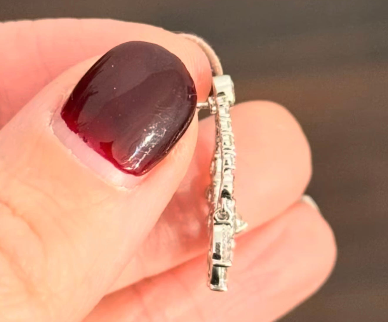 White Gold Pear Shape & Round Lab Diamond Earring