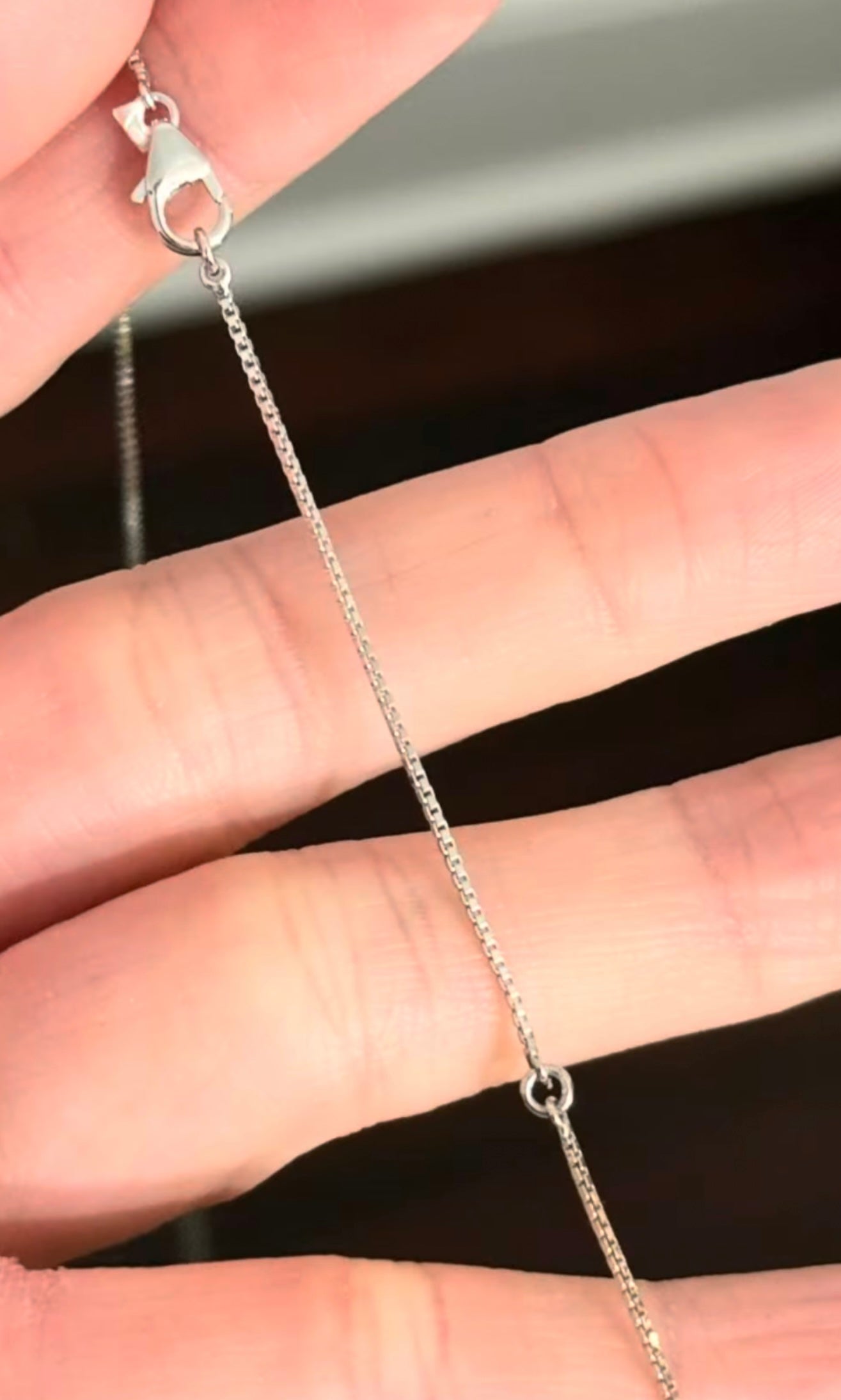 White Gold Blue & White Lab Diamond Necklace