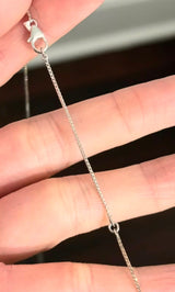 White Gold Blue & White Lab Diamond Necklace