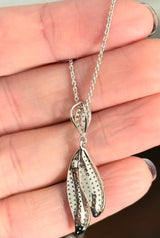 White Gold Yellow & White Lab Diamond Necklace