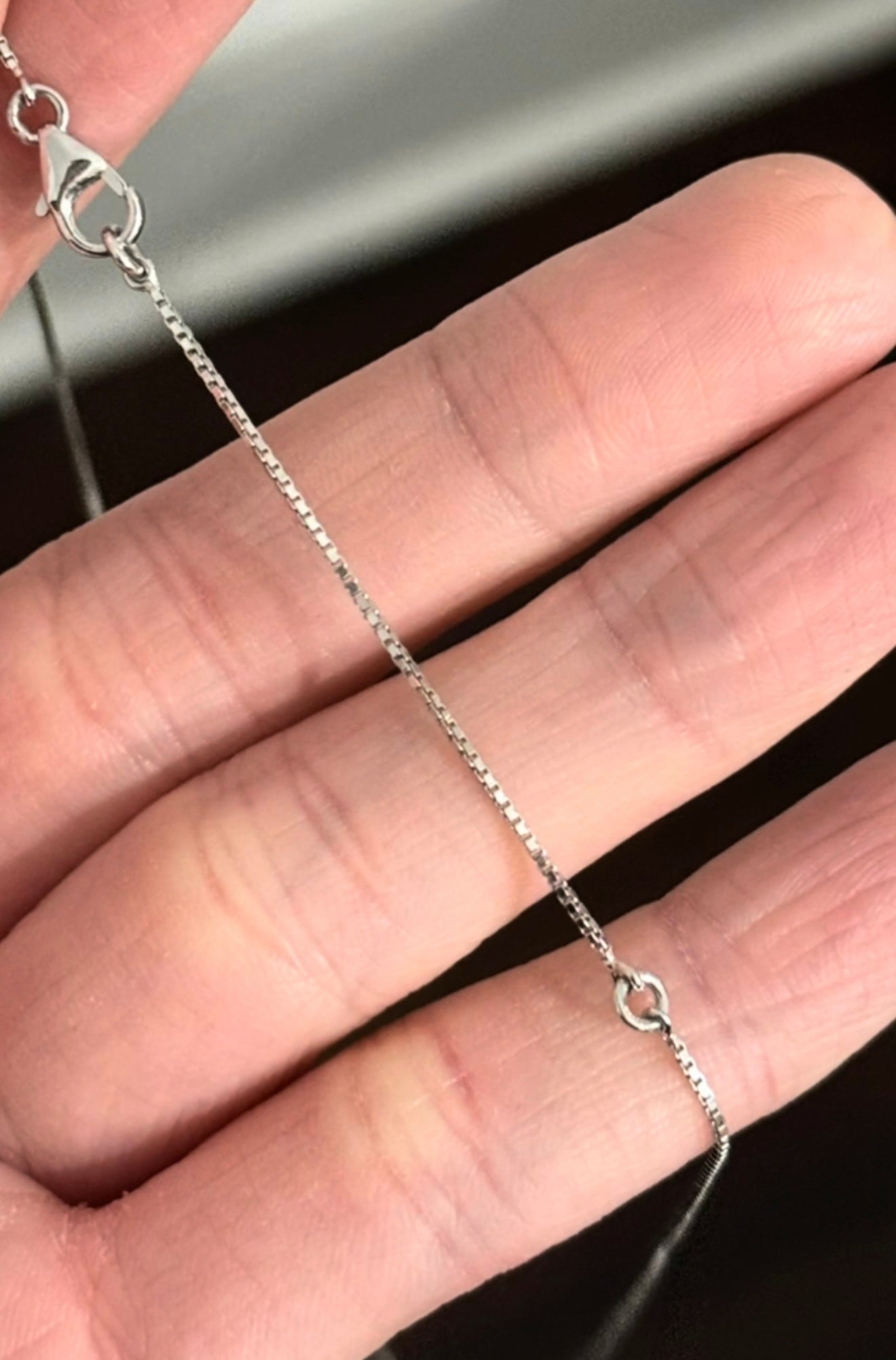 White Gold Blue & White Marquise Lab Diamond Necklace