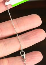 White Gold Trillion & Princess Cut Lab Diamond Necklace