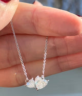White Gold Heart Shape Lab Diamond Necklace