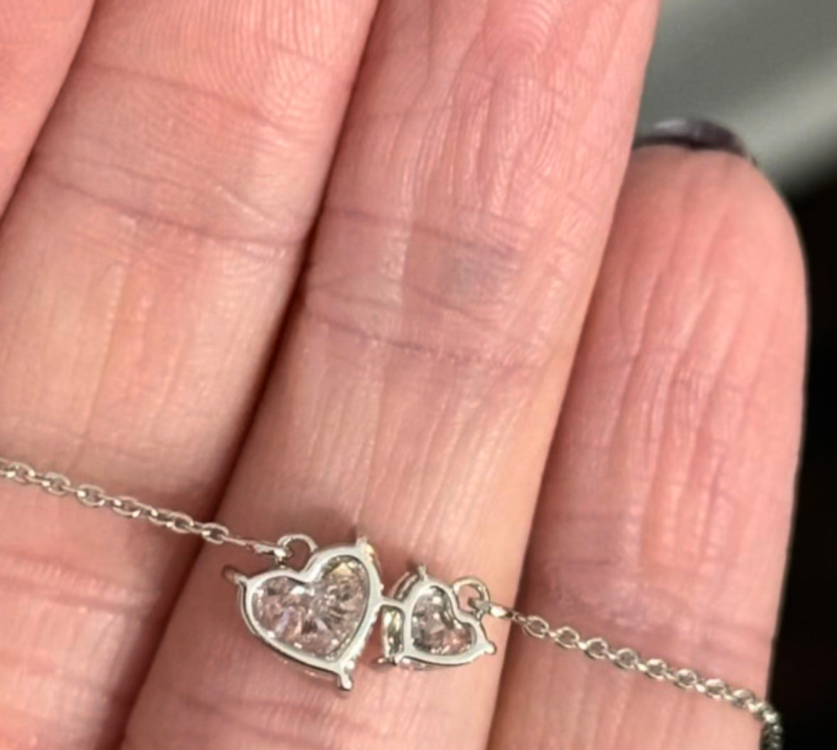 White Gold Heart Shape Lab Diamond Necklace