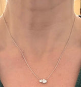 White Gold Heart Shape Lab Diamond Necklace