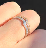 White & Rose Gold Lab Diamond Ring Set