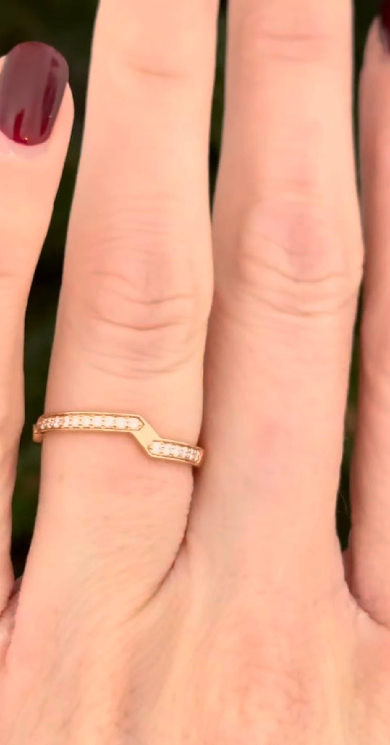 White & Rose Gold Lab Diamond Ring Set