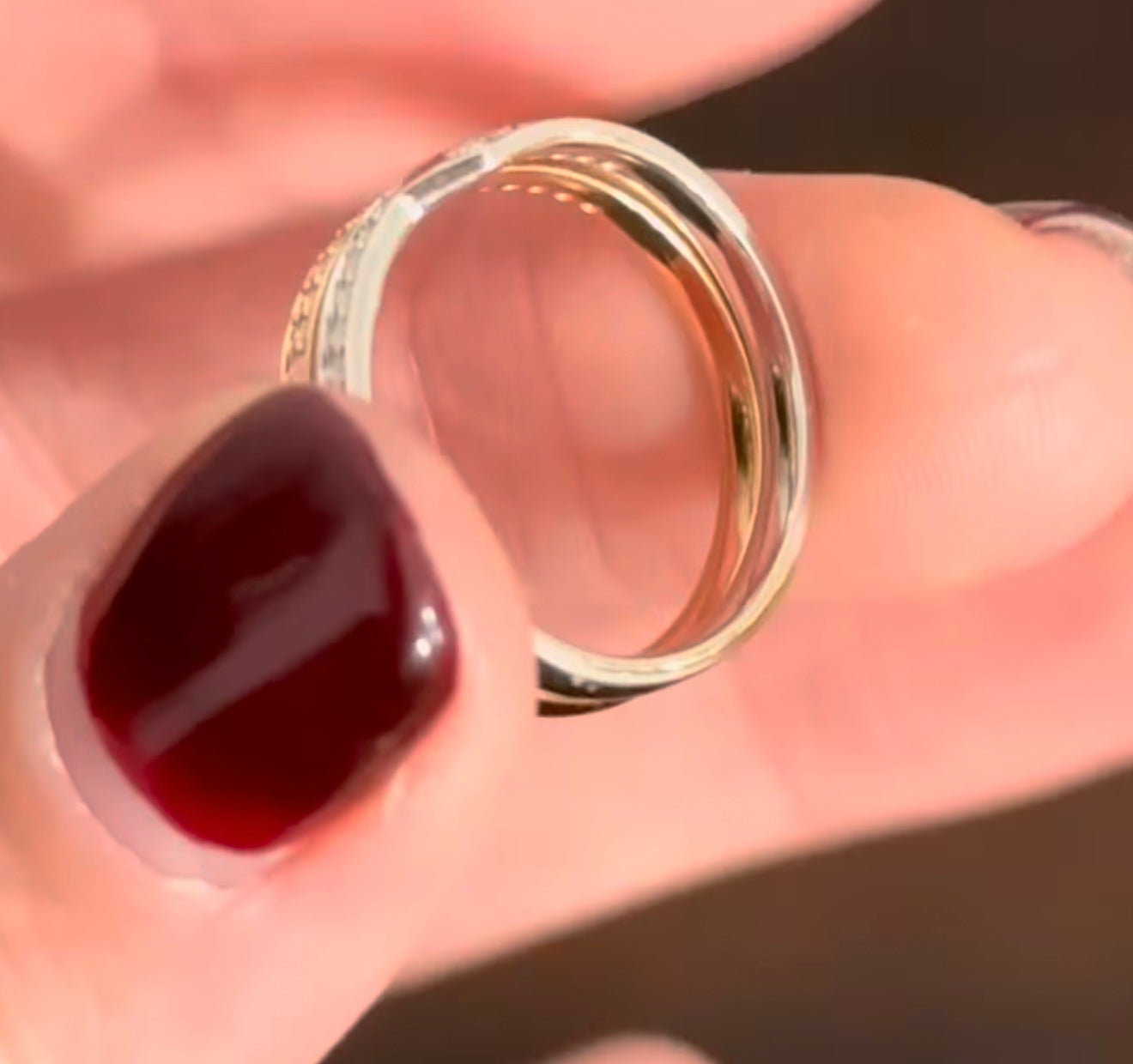 White & Rose Gold Lab Diamond Ring Set