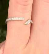 White & Rose Gold Lab Diamond Band Set