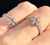 White& Rose | White & Yellow Gold Lab Diamond Band Set