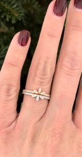 White& Rose | White & Yellow Gold Lab Diamond Band Set