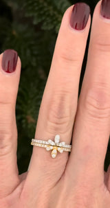 White& Rose | White & Yellow Gold Lab Diamond Band Set