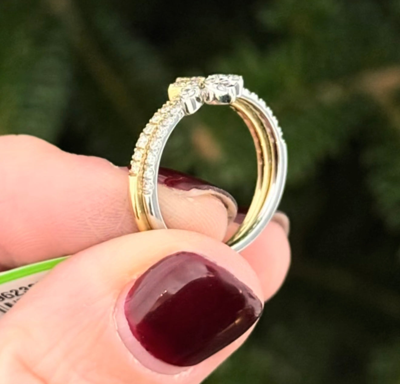 White& Rose | White & Yellow Gold Lab Diamond Band Set