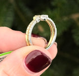 White& Rose | White & Yellow Gold Lab Diamond Band Set