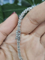 9.08ct White Gold 6.5" Lab Diamond Tennis Bracelet