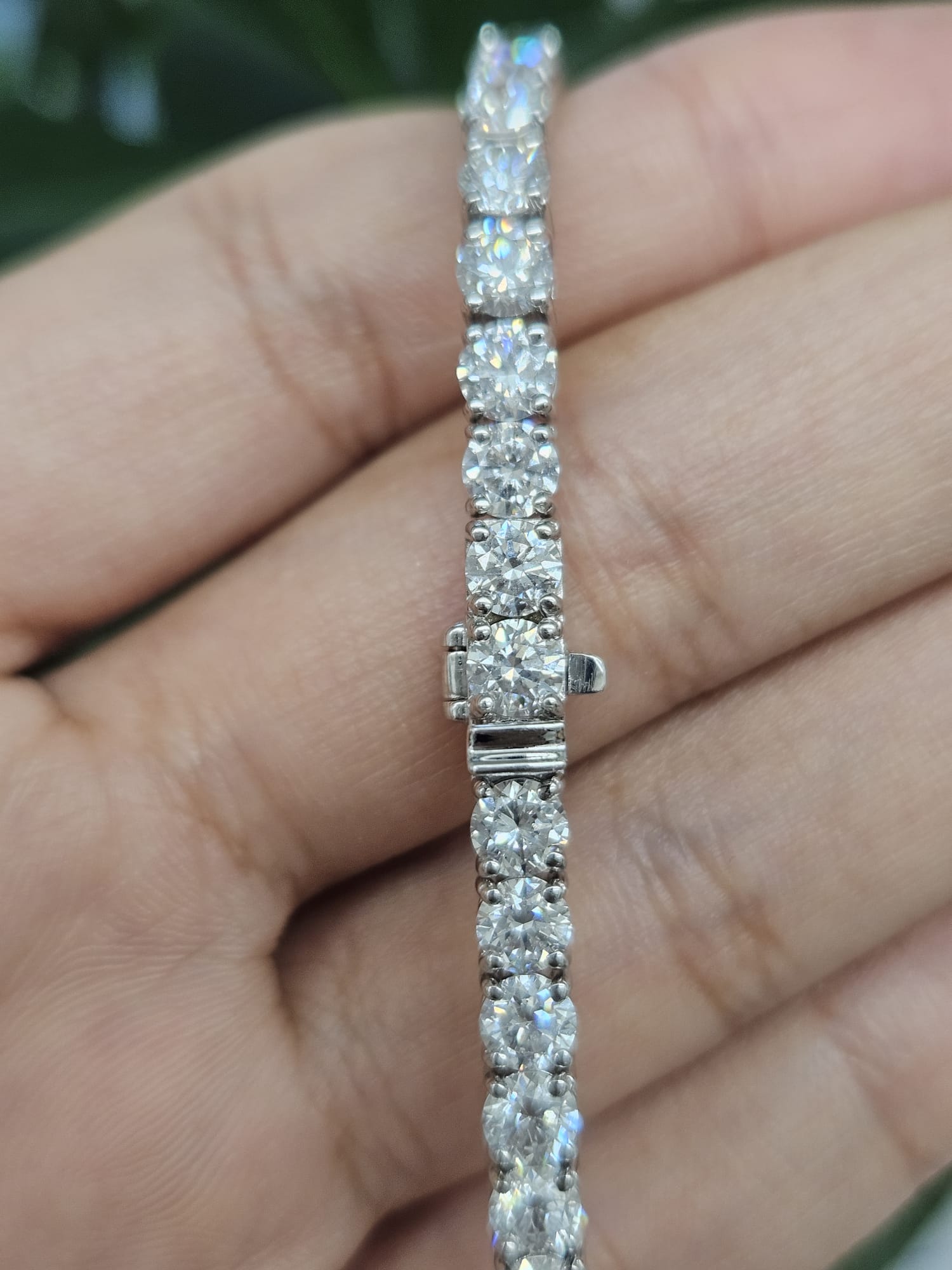 9.08ct White Gold 6.5" Lab Diamond Tennis Bracelet