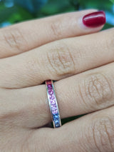 Ombre Sapphire Natural Diamond Ring