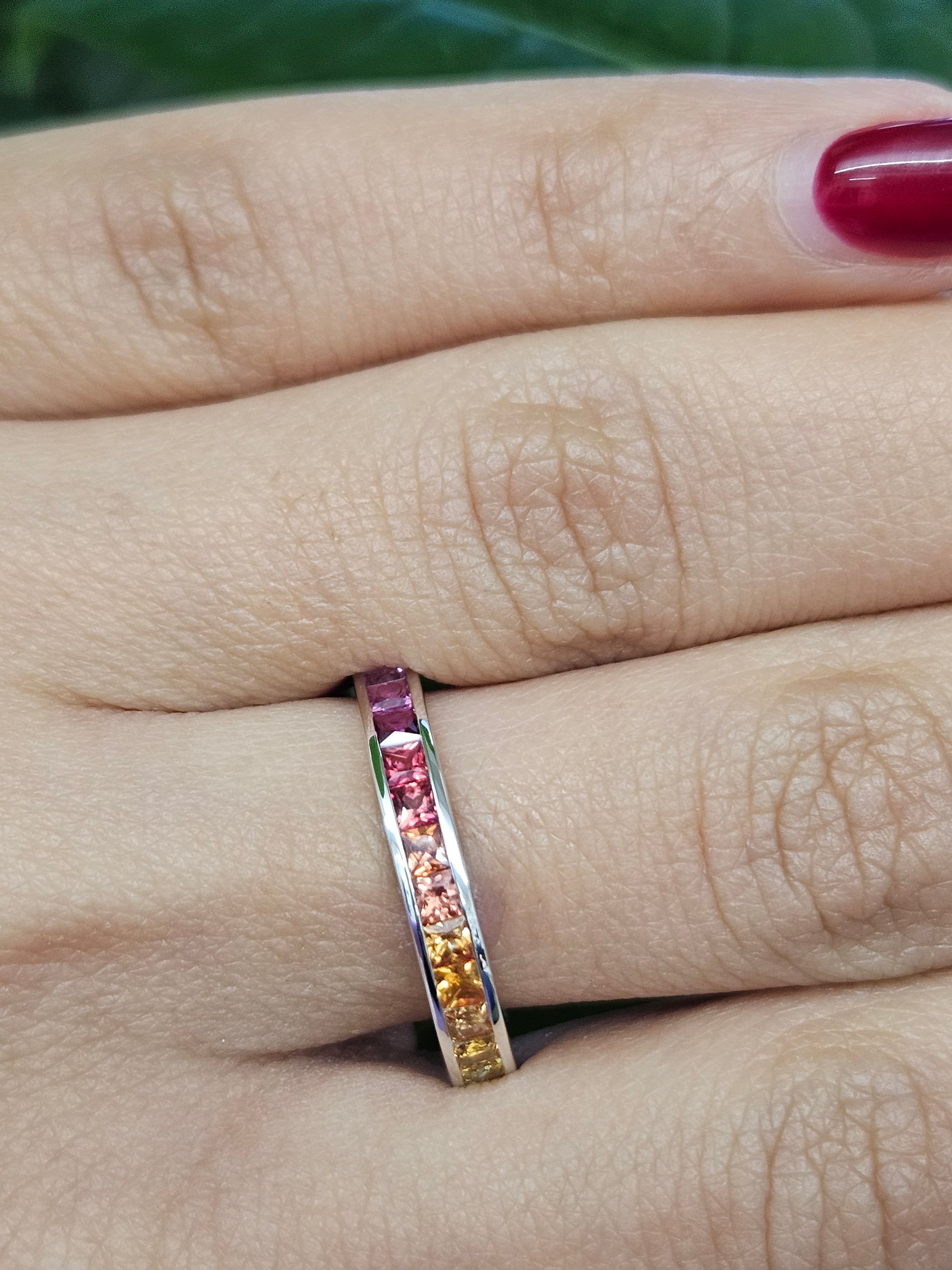 Ombre Sapphire Natural Diamond Ring