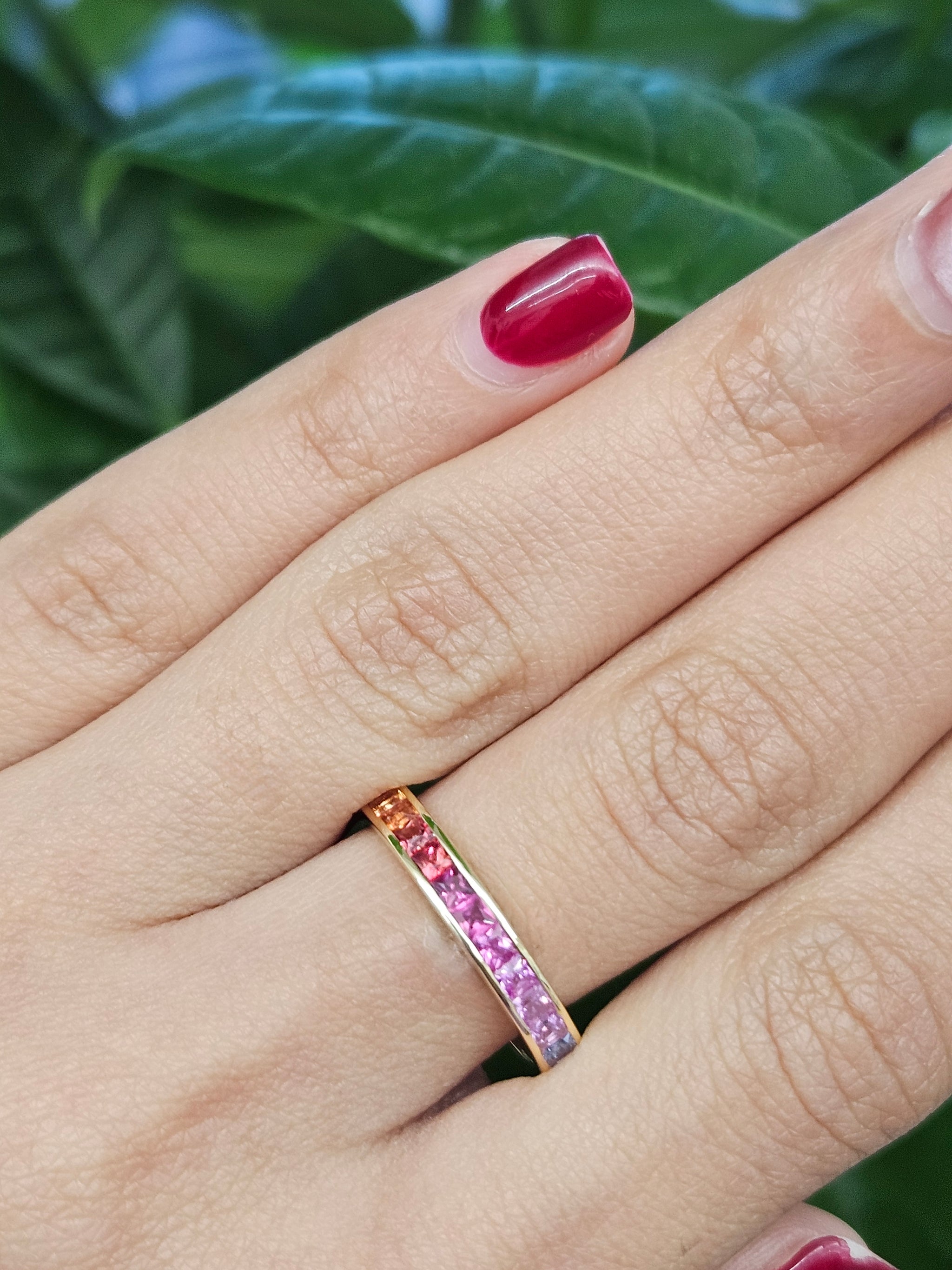 Ombre Natural Sapphire Ring