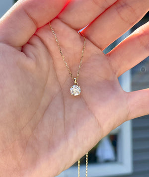 18k Lab 0.72ct Pendent Necklace