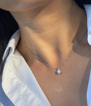 18K Lab 0.58ct Pendent Necklace
