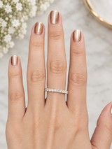 Custom Made 14K Yellow Gold Three-quarter Round lab Diamond Eternity Band