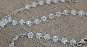Pierced Lab Diamond Stationary Necklace 26.51 ct