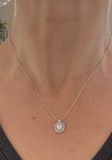 White Gold Oval & Round Lab Diamond Necklace