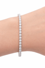 4.04cttw White Gold Lab Diamond 7" Tennis Bracelet