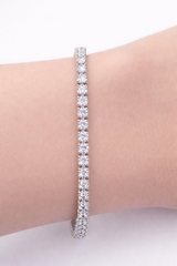 4.07cttw White Gold Lab Diamond 7" Tennis Bracelet