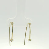 Minimal Diamond Threader Drop Earrings 14K