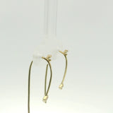 Minimal Diamond Threader Drop Earrings 14K