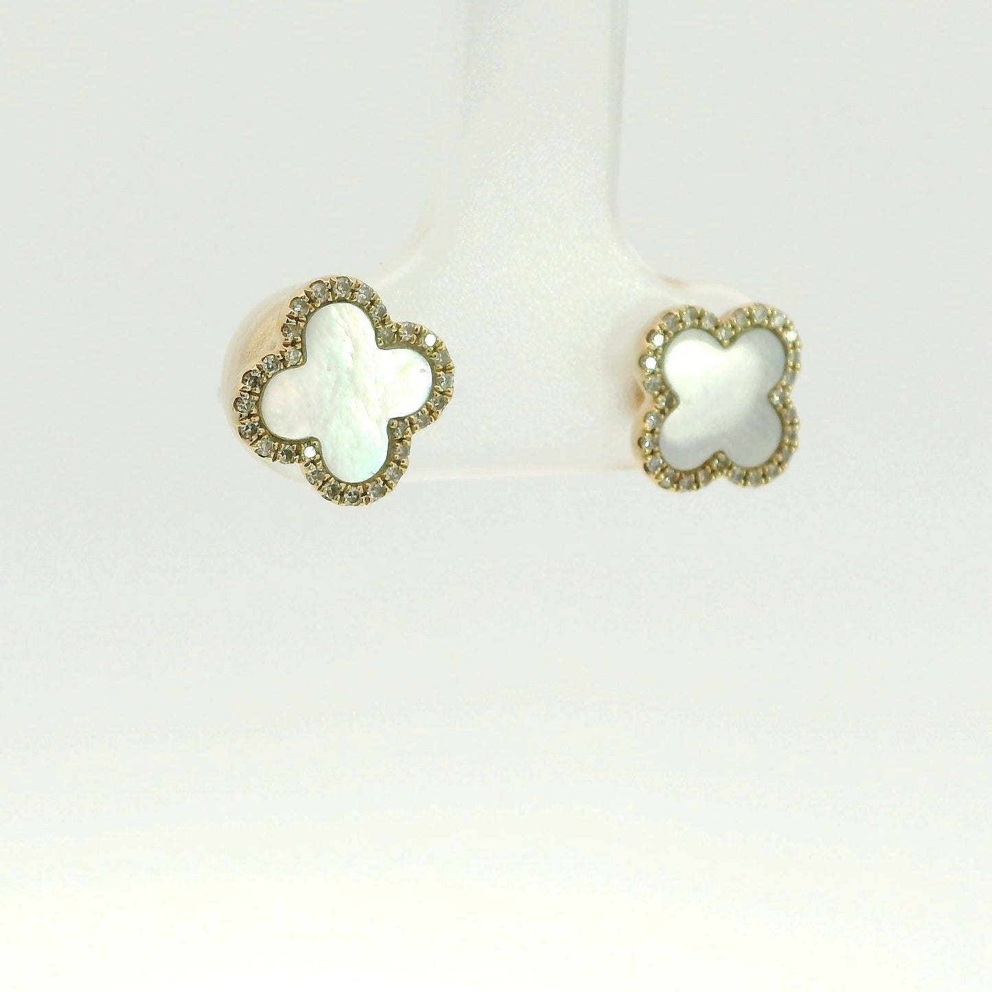 Clover Studs 14K