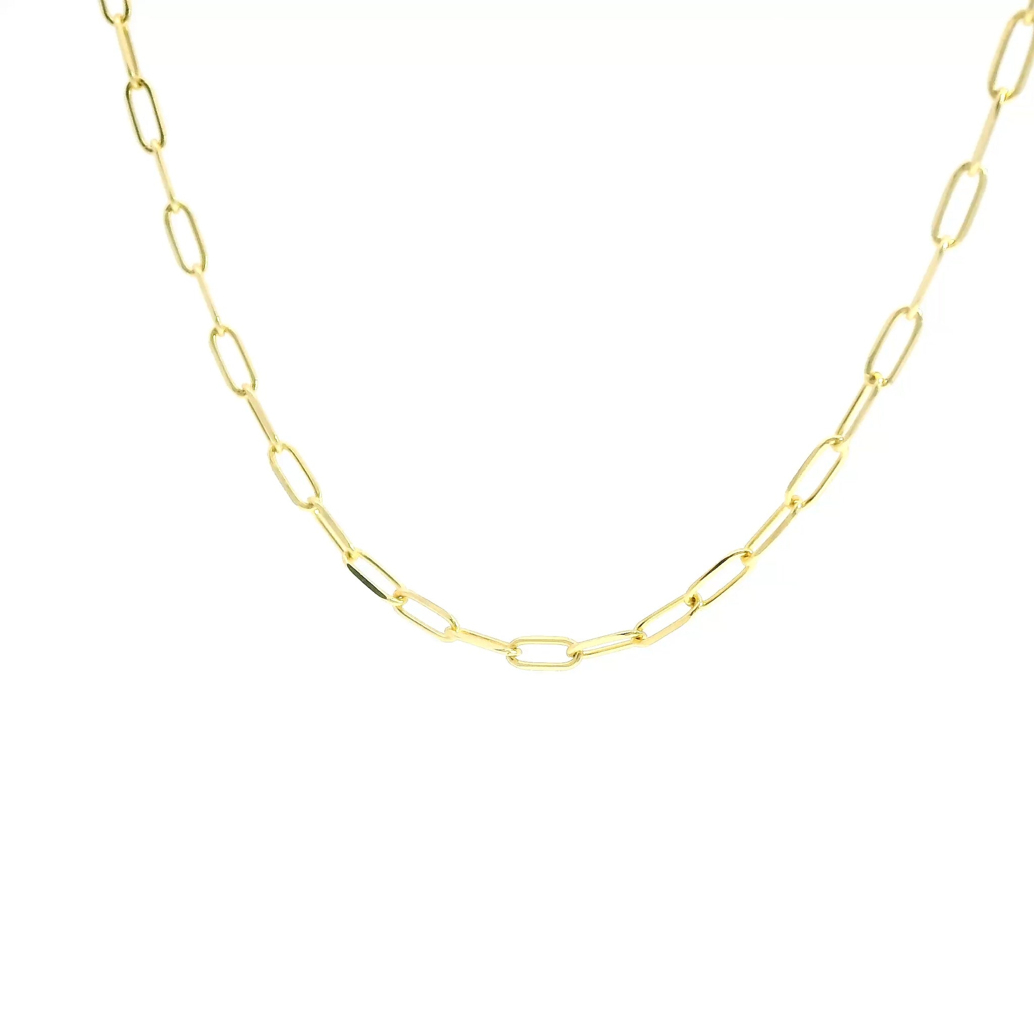 14K Gold Paper Clip Chain