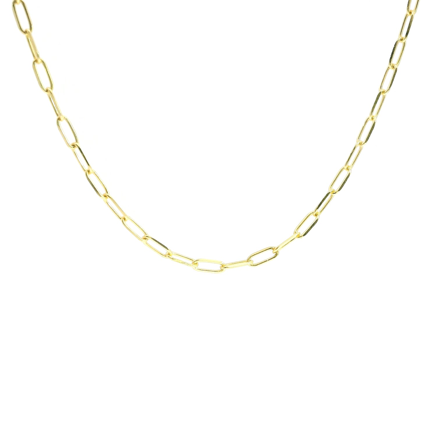 14K Gold Paper Clip Chain