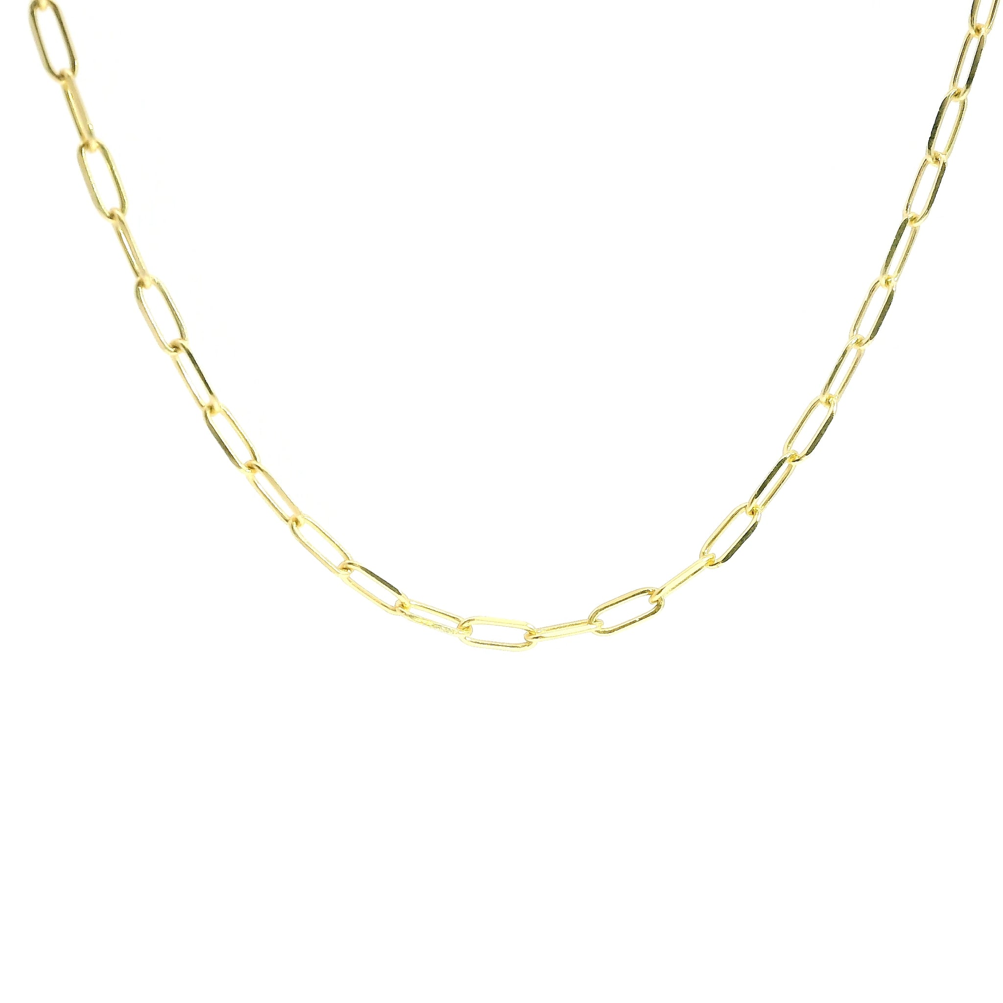 14K Gold Paper Clip Chain