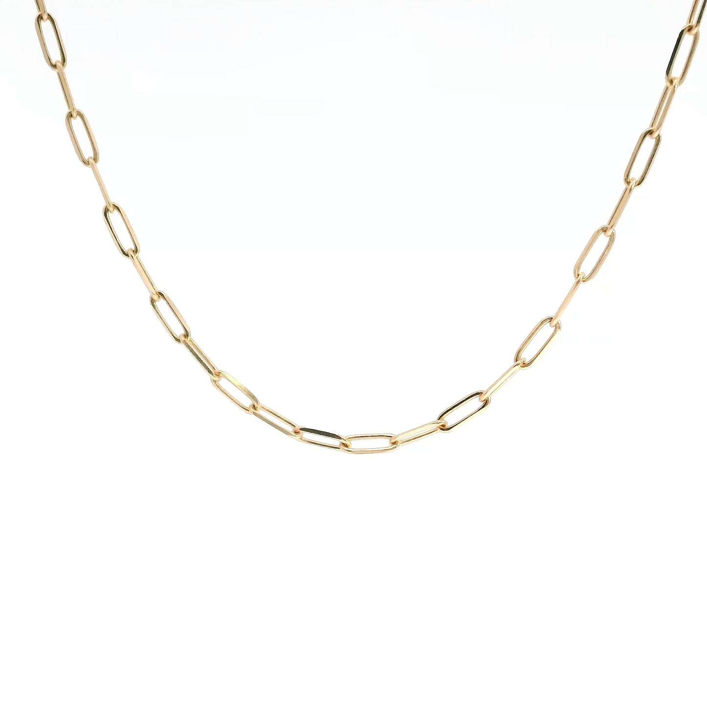 14K Gold Paper Clip Chain