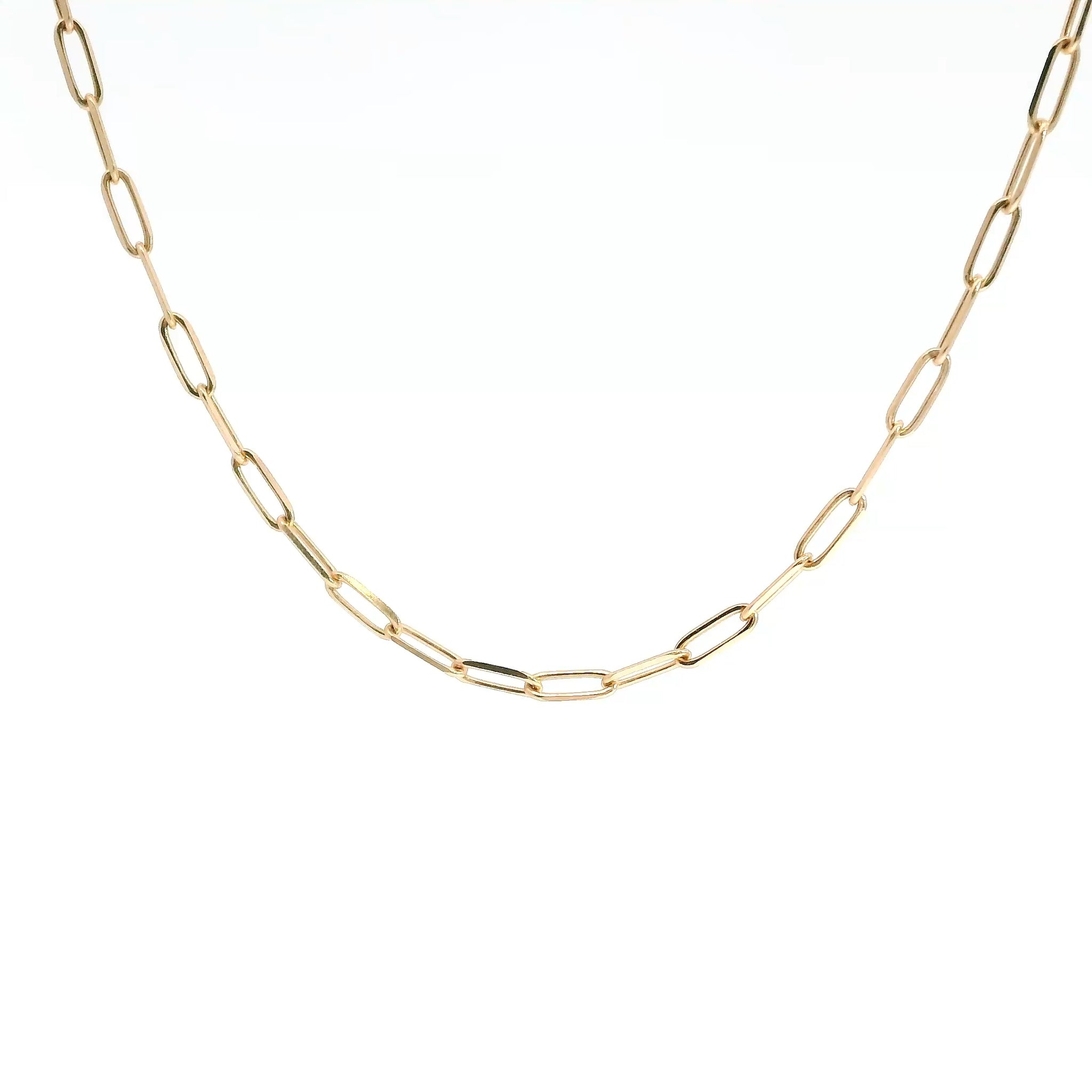 14K Gold Paper Clip Chain