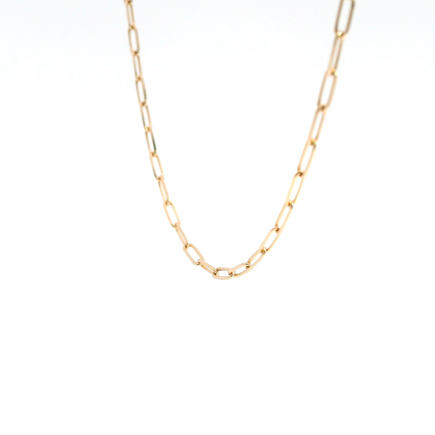 14K Gold Paper Clip Chain