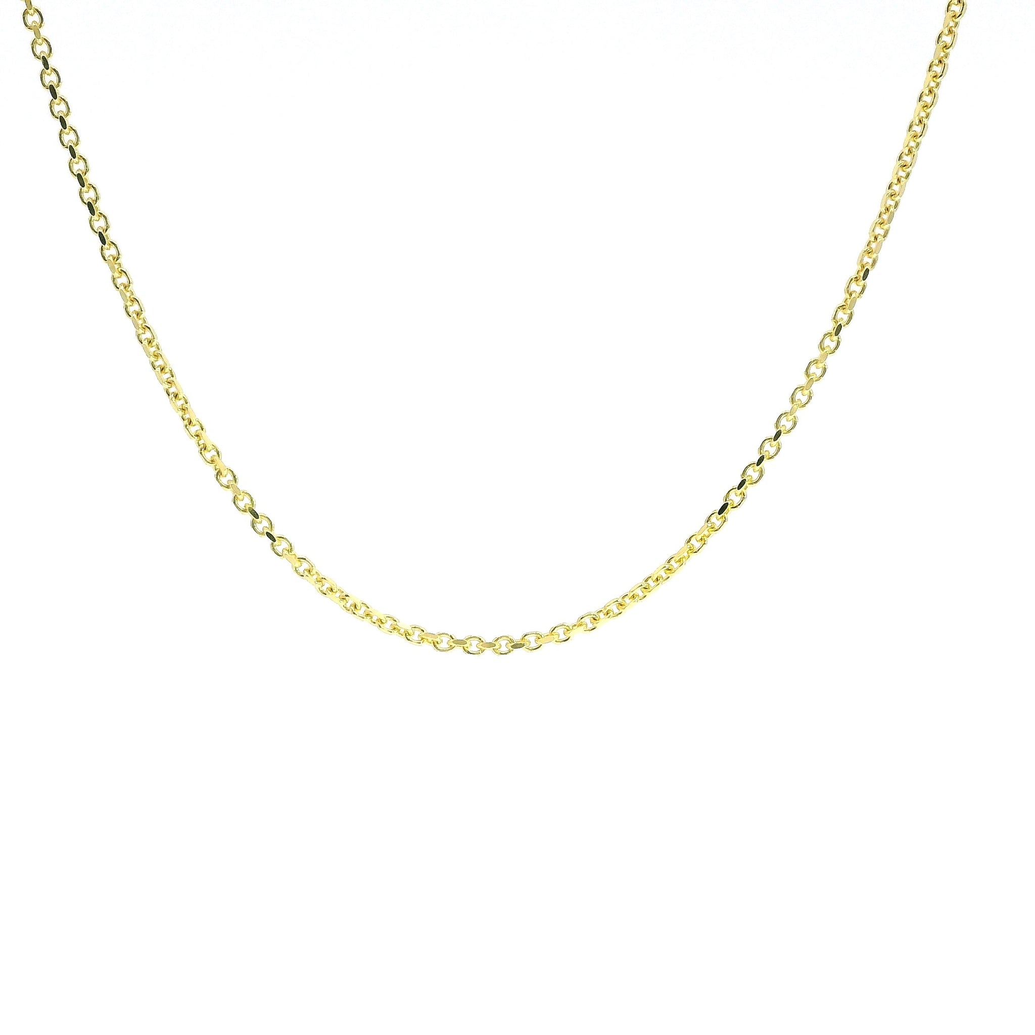 14K Gold Diamond Cut Chain
